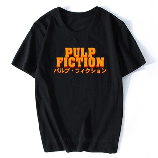 เสื้อคู่รัก Film Wallace pulpa kurgu T gömlek erkek/erkek moda yaz Quentin Tarantino เสื้อยืดฮิปฮอป baskılı üst Tee artı