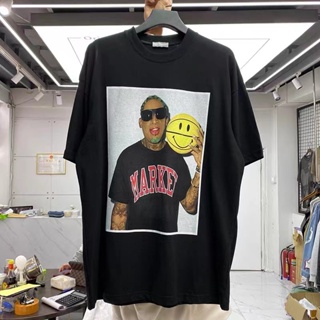 เสื้อยืดบาสเก็ตบอล Rodman อินเทรนด์พิมพ์ลาย High Street พร้อมคอกลมและแขนสั้นS-5XL