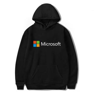 MICROSOFT เสื้อกันหนาว ผ้าฝ้าย มีฮู้ด พลัสไซซ์ สไตล์ฮิปฮอป สตรีท สําหรับผู้ชาย และผู้หญิง XXS 4XL 2126B