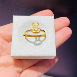 น่ารักกระต่ายรูปร่างแหวนผู้หญิงแหวนแฟชั่นแหวนเกาหลีแหวนปรับหรูหรา