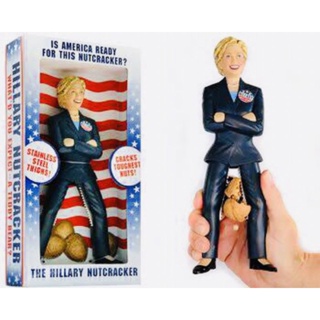 Hillary Clinton Nutcracker NIB Crack Toughest Nuts