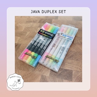 JAVA Duplex Original Twin Head Highlighter SET  // จาวา ปากกาเน้นข้อความ 2 หัว ในด้ามเดียว (แบบเซ็ต)