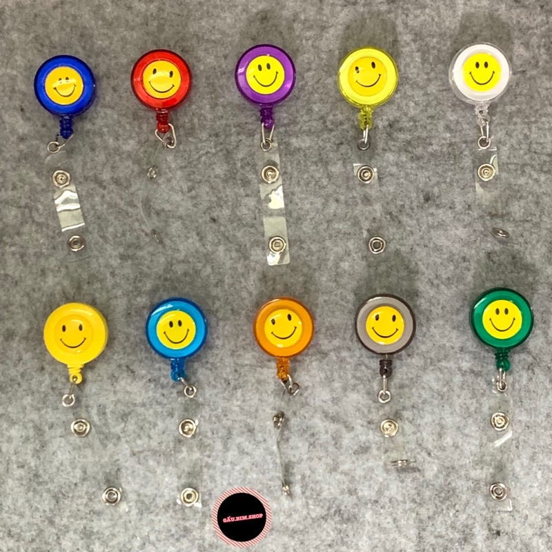 Smiley Face ป้ายชื่อ Clip (Smiley Face Sticker ใช้คลิปป้ายและป้าย ...