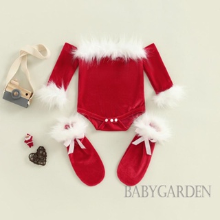 Babygarden-0-24 เดือน ชุดรอมเปอร์ แขนยาว เปิดไหล่ และที่อุ่นขา สําหรับเด็กผู้หญิง