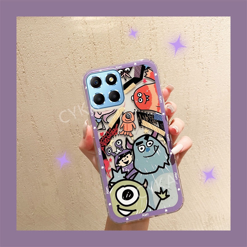 ขายดี-เคสโทรศัพท์มือถือแบบใส-กันกระแทก-ลายการ์ตูนมอนสเตอร์น่ารัก-แฟชั่น-สําหรับ-honor-x6-x7-x8-5g-x7-x8-5g-2022