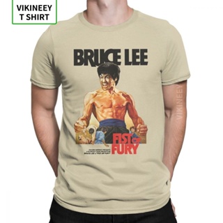 เสื้อยืดผ้าฝ้ายพิมพ์ลายแฟชั่น เสื้อยืด ผ้าฝ้าย พิมพ์ลายมังกร Fist Of Fury Bruce Lee สไตล์จีน สําหรับผู้ชาย
