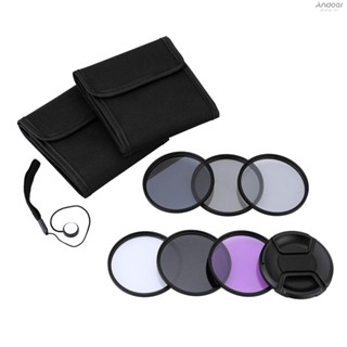 Andoer 77mm UV+CPL+FLD+ND(ND2 ND4 ND8) Photography Filter Kit Set Ultraviolet Circular-Polarizing Fluorescent Neutral Density Filter for    Pentax DSLRs