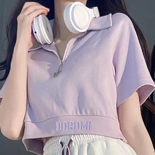 เสื้อโปโลแขนสั้น ผ้าฝ้ายแท้ เข้ากับทุกการแต่งกาย สไตล์ญี่ปุ่น แฟชั่นฤดูร้อน สําหรับผู้หญิง