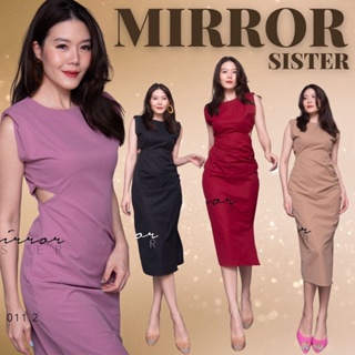 🔖ป้าย Mirrorsister 21011.2 เดรสเว้าเอว ช่วงบนเป็นแขนกุด ช่วงล่างเป็นกระโปรงทรงสอบดินสอผ่าด้านข้าง