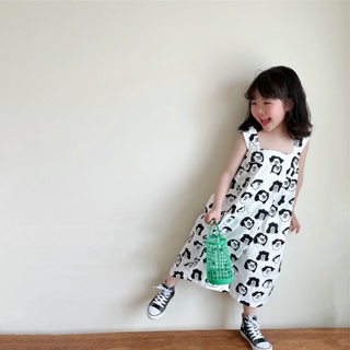FiFi Baby พร้อมส่ง ชุดกเด็กผู้หญิงลายการ์ตูน ชุดเสื้อจั๊มสูทเด็กสไตล์เกาหลี กางเกงเด็กน่ารักดี สวมใส่สบาย ไซส์(95-130cm)