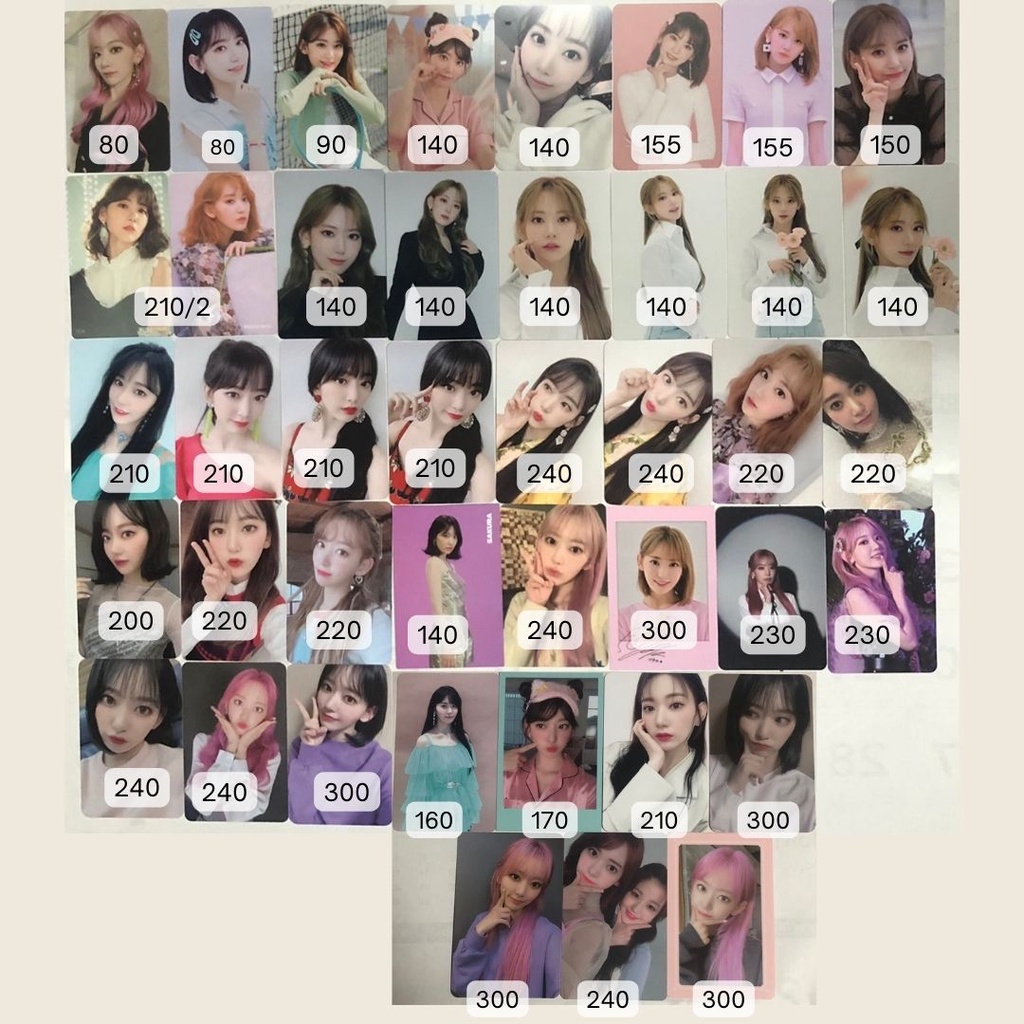 การ์ดซากุระ-sakura-iz-one-lesserafim-le-sserafim-พร้อมส่ง-ของแท้ทุกใบ