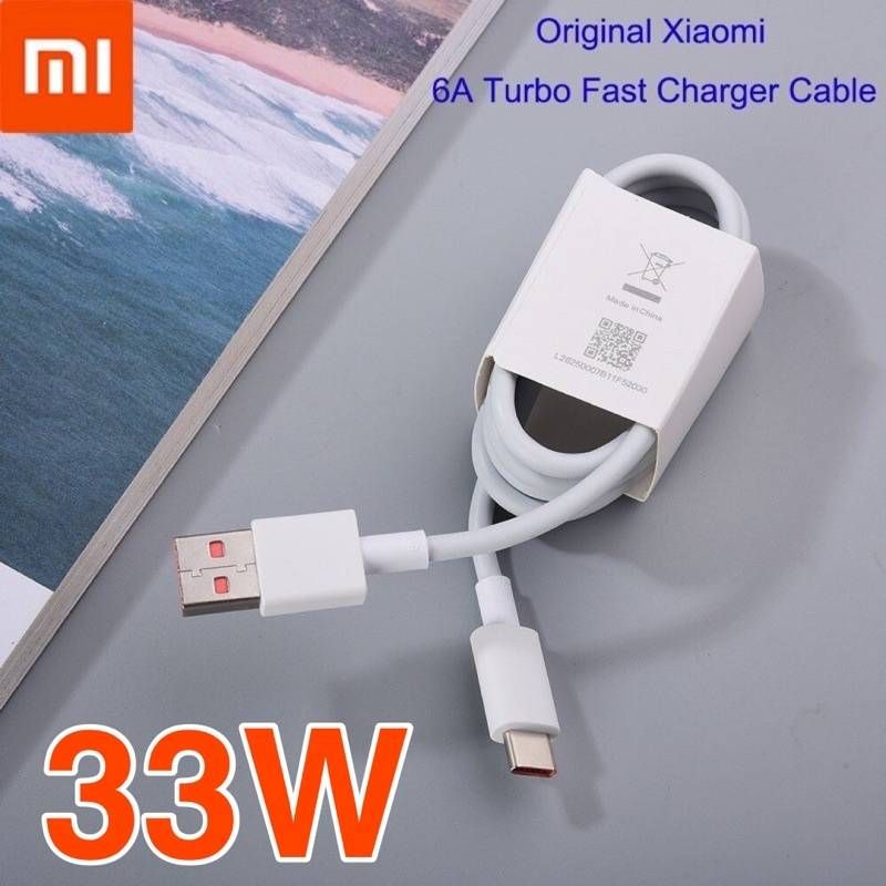 สายชาร์จ-turbo-charge-xiaomi-type-c-6a-for-33w-xiaomi-11-mi10t-mi10-redmi-10x-pro-k20-และรุ่นอื่นๆที่รองรับเทอโบชาร์จ