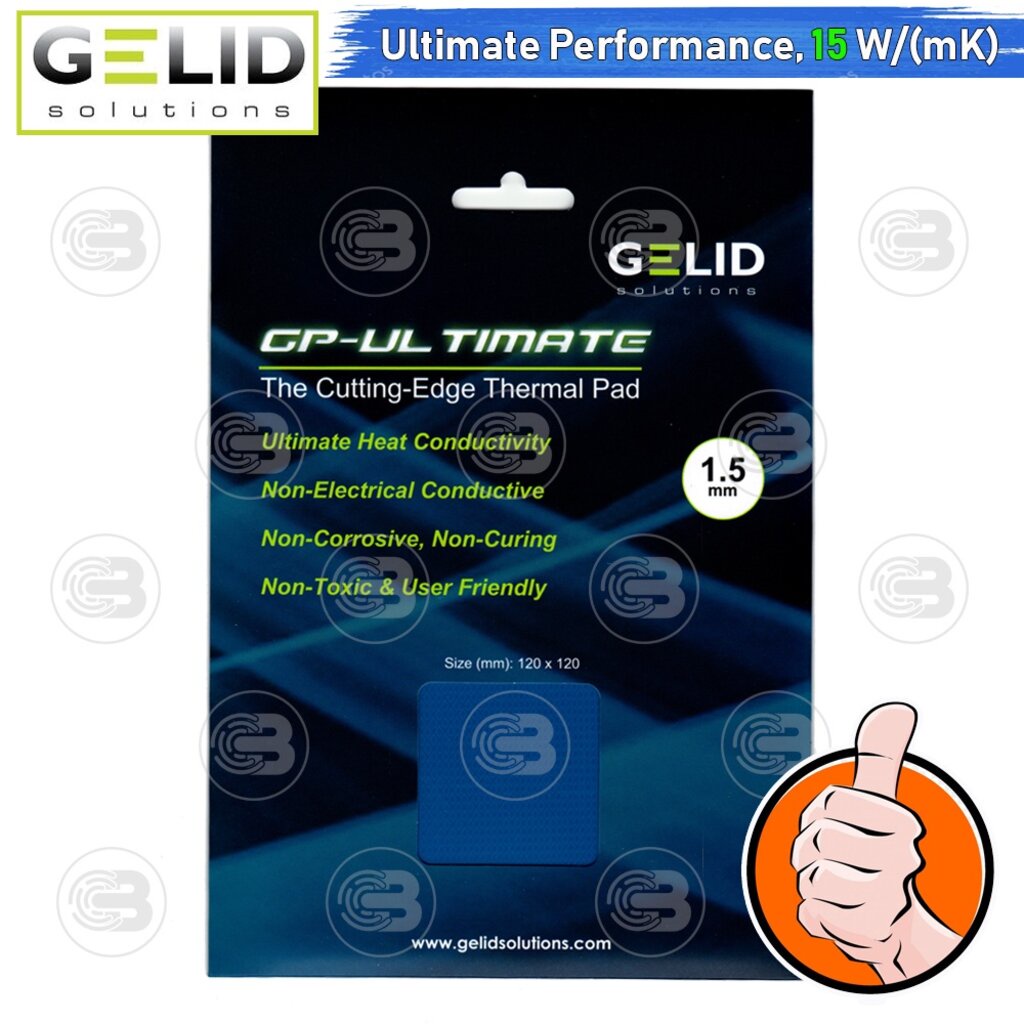 ภาพสินค้าGELID GP-ULTIMATE Thermal Pad 120x120 mm./1.5 mm./15.0 W/mK (TP-GP04-S-C) จากร้าน coolblasterthai บน Shopee ภาพที่ 1