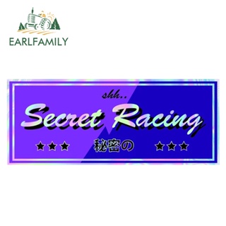 Earlfamily สติกเกอร์ไวนิล กันน้ํา ลาย Secret Racing Sign ขนาด 13 ซม. x 5.2 ซม. สําหรับตกแต่งกันชนรถยนต์