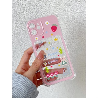 เคสโทรศัพท์ไอโฟนiphone ภาพกราฟิกรูปตัวการ์ตูน ช่องใส่การ์ด