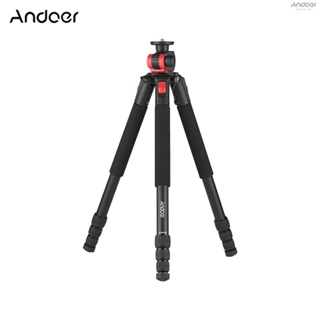 Andoer MPT-284 ขาตั้งกล้องอลูมิเนียม 4 ส่วน ขายึดกล้องส่องทางไกล สูง 172 ซม. สําหรับกล้องสูงสุด โหลด 15 กก. /3.3lb
