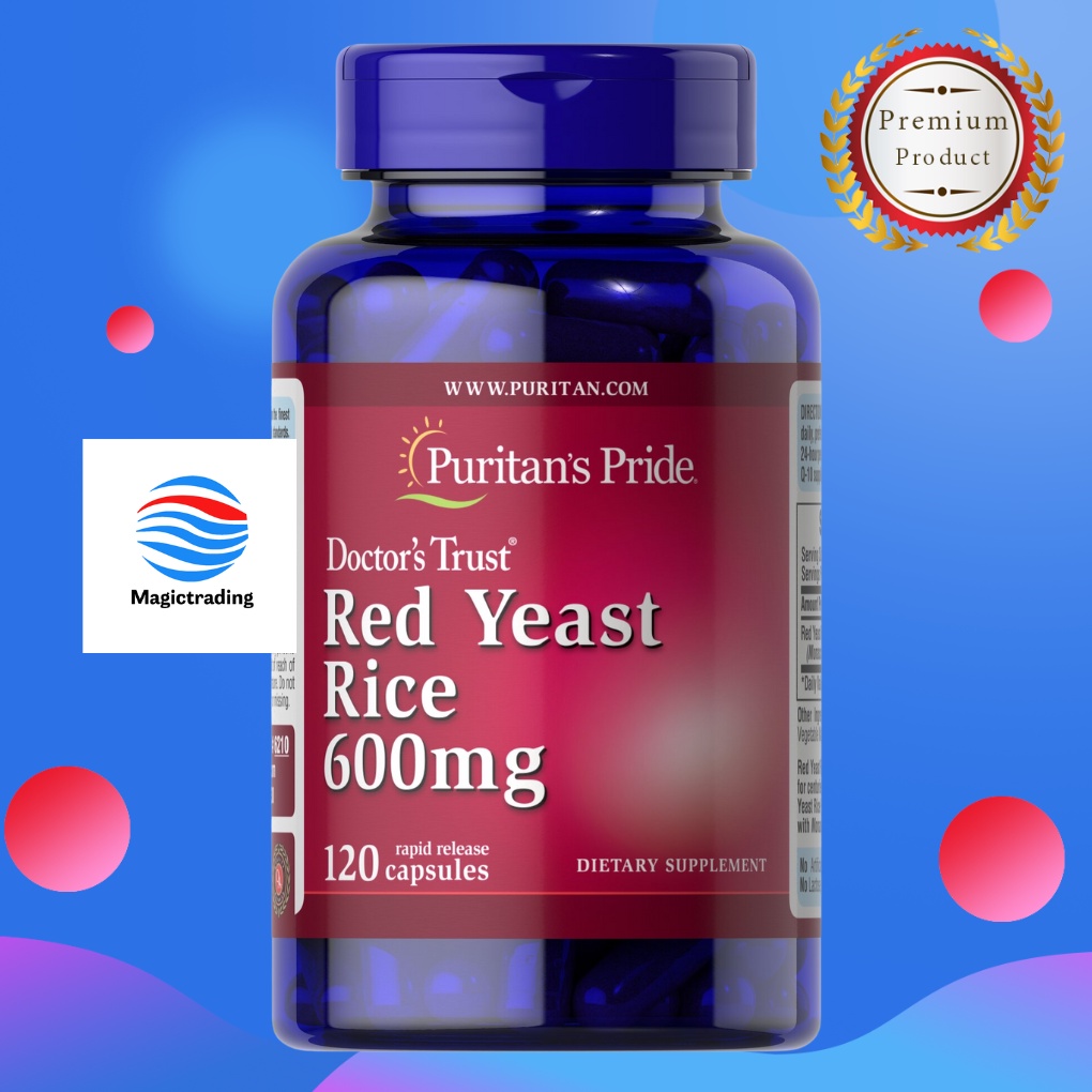 Puritan's Pride Red Yeast Rice 600 mg / 120 Capsules Shopee Thailand