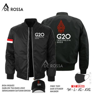 G20 - เสื้อแจ็กเก็ตบอมเบอร์ g20 ฟรีหมวก อินโดนีเซีย g20