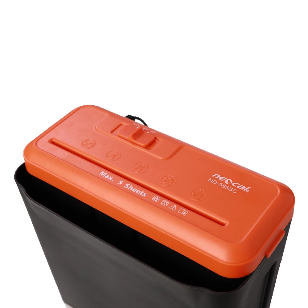 Neocal ND-585SC เครื่องใช้สำนักงาน นีโอแคล เครื่องทำลายเอกสาร สีดำ ทำลายแบบเส้นตรง 8.5 ลิตร