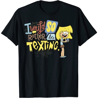 Adult T-Shirt The Loud House Rather Be Texting Text Poster T-Shirt