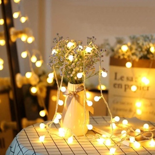 10/20/30/50 LEDS Fairy Bubble Ball Light ไฟเทศกาล พวงมาลัยคริสต์มาส ตกแต่งงานแต่งงาน
