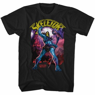 เสื้อผ้าผชเสื้อยืด พิมพ์ลาย Masters Of The Universe Skeletor สีดําS-5XL