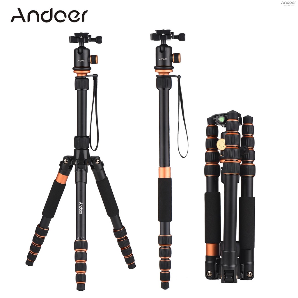 andoer-ขาตั้งกล้องอลูมิเนียมอัลลอยด์-แบบพกพา-ถอดออกได้-พร้อม-max-ตลับลูกปืน-รับน้ําหนักได้-5-กก-สําหรับกล้องบันทึกวิดีโอ-ถ่ายภาพทิวทัศน์