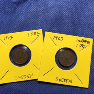 Special Lot No.60493 ปี1903 สวีเดน 1 ORE เหรียญสะสม เหรียญต่างประเทศ เหรียญเก่า หายาก ราคาถูก