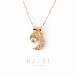 BZEBI สร้อยคอผู้หญิง necklace หัวใจ รูปหัวใจ เกาหลี แฟชั่นผู้หญิง สไตล์เกาหลี มินิมอล 18k สําหรับผู้หญิง 991n