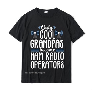 ขายดี!เสื้อยืด ผ้าฝ้าย พิมพ์ลายวิทยุสื่อสาร Grandpas Ham เหมาะกับฤดูร้อน สําหรับผู้ชาย#39; s เสื้อยืดแฟชั่น YNR 0G03S-5X