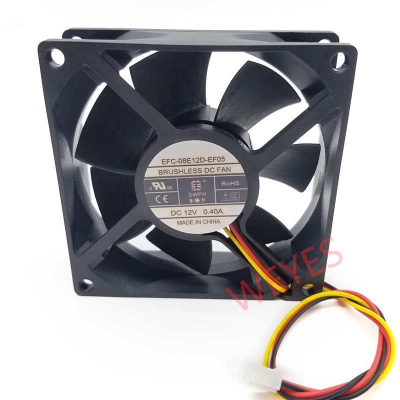 Delta EFC0812DB 80mm X 15mm PWM Case Fan - 12V, 4-Pin, 3800 RPM, High Airflow
