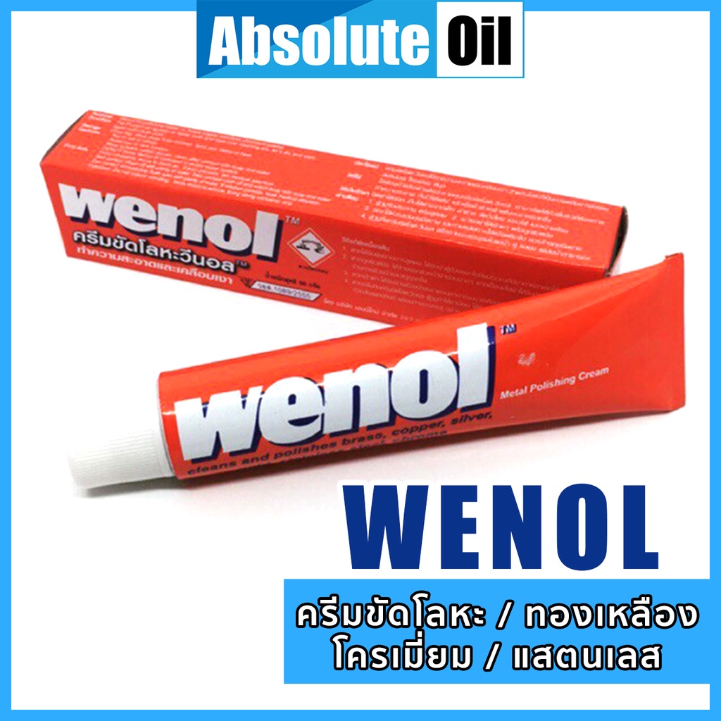 wenol-ครีมขัดโลหะ-ขัดทองเหลือง-ขัดแสตนเลส-ขัดโครเมี่ยม-ขัดท่อไอเสียคอเลส