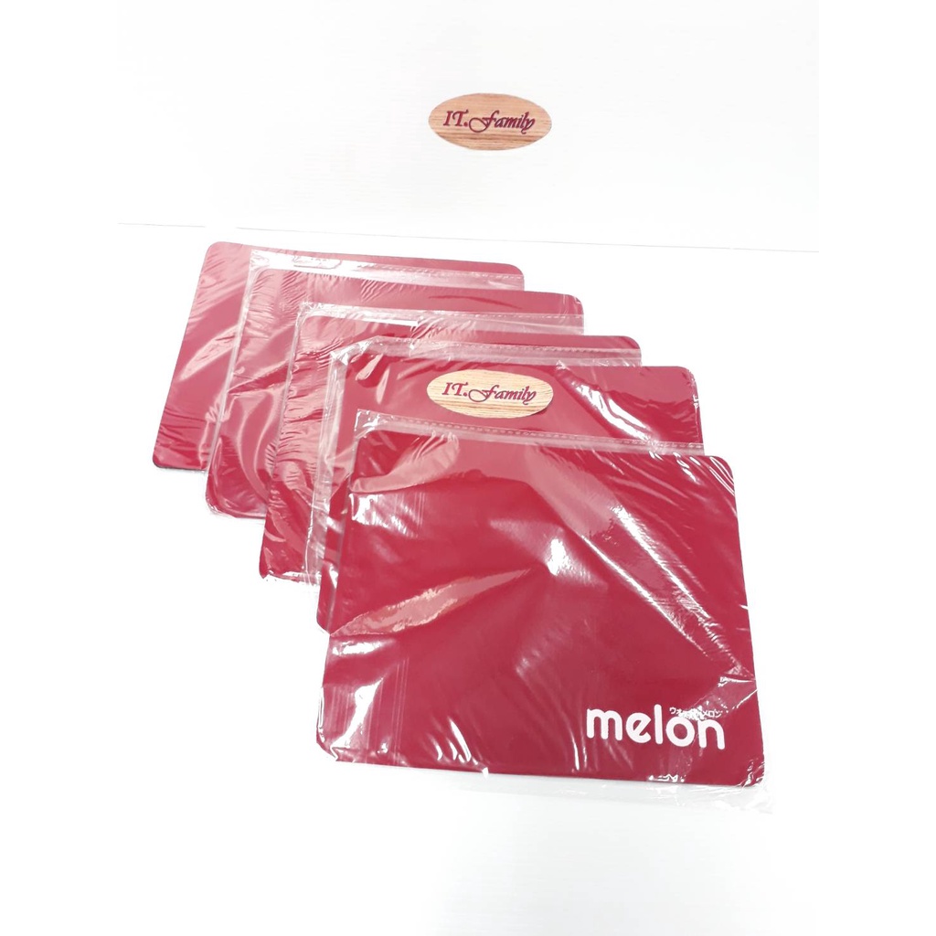 แผ่นรองเมาส์-ผ้า-สีแดง-สีดำ-สีเขียว-15-แผ่น-melon-ออกใบกำกับภาษีได้