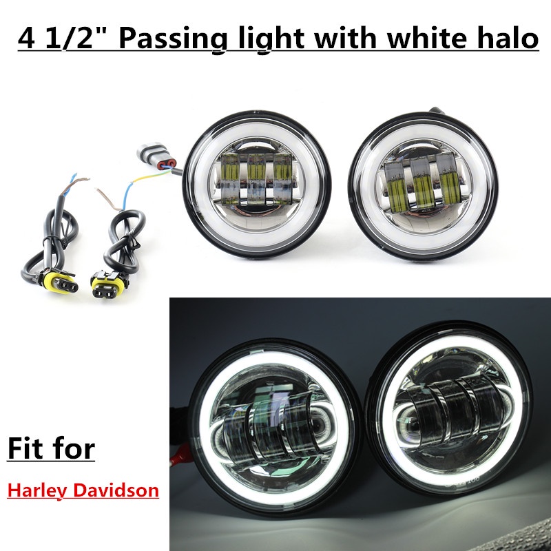 2pcs 30W 4.5inch Motorcycle Fog Lamp Motorbike Headlight LED Fog Light ...