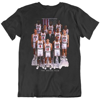 Retro Basketball The Dream Team เสื้อยืดบาสเก็ตบอลS-5XL