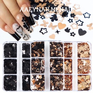 Glitter Paillette Heart Nail Glitter กลิตเตอร์เลื่อมสําหรับตกแต่งเล็บ