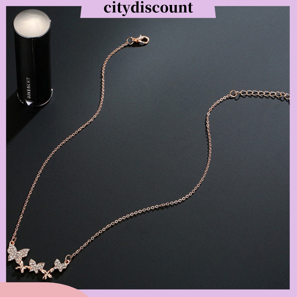 lt-citydiscount-gt-จี้สร้อยคอโชคเกอร์รูปผีเสื้อสำหรับผู้หญิง