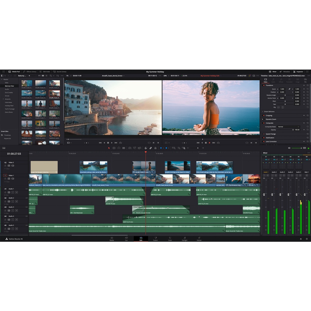 ภาพหน้าปกสินค้าDaVinci Resolve Studio 18 (Full) โปรแกรมตัดต่อวิดีโอ VFX จากร้าน aocta912 บน Shopee