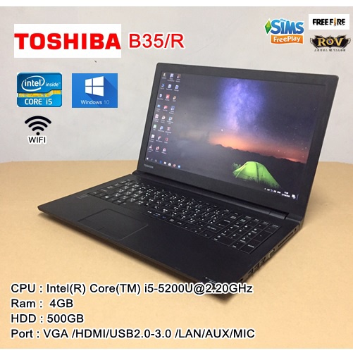 โน๊ตบุ๊คมือสอง-notebook-toshiba-b35-r-core-i5-5200u-ram-4gb-hdd-500gb-ขนาด-15-6นิ้ว