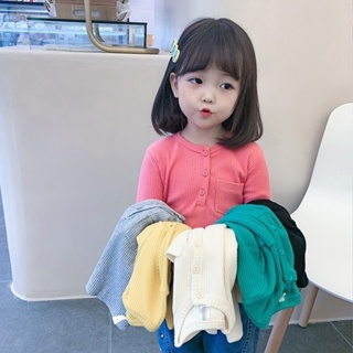 [Babycat] พร้อมส่ง ขายดี เสื้อถัก ผ้าฝ้าย ยืดหยุ่น ขนาดใหญ่ สไตล์เกาหลี ญี่ปุ่น เข้ากับทุกการแต่งกาย แฟชั่นฤดูใบไม้ร่วง สําหรับเด็กผู้หญิง 2022