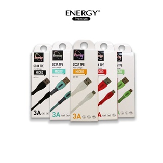 Energy premium   Charge &amp; Sync สายชาร์จ Micro USB ชาร์จเร็ว  Fast charge 3A รุ่น TPESC3A-Micro