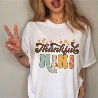 เสื้อยืดสไตล์เกาหลี มาม่าฮาโลวีนแฟชั่นตลกการ์ตูนน่ารักฤดูใบไม้ร่วงฤดูใบไม้ร่วงเสื้อยืดลําลองเสื้อผ้าผู้หญิงผู้หญิงเสื้อผ