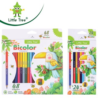 Little Tree ดินสอสีไม้ Bicolor (Colour Pencils) แพ็ค 1 โหล