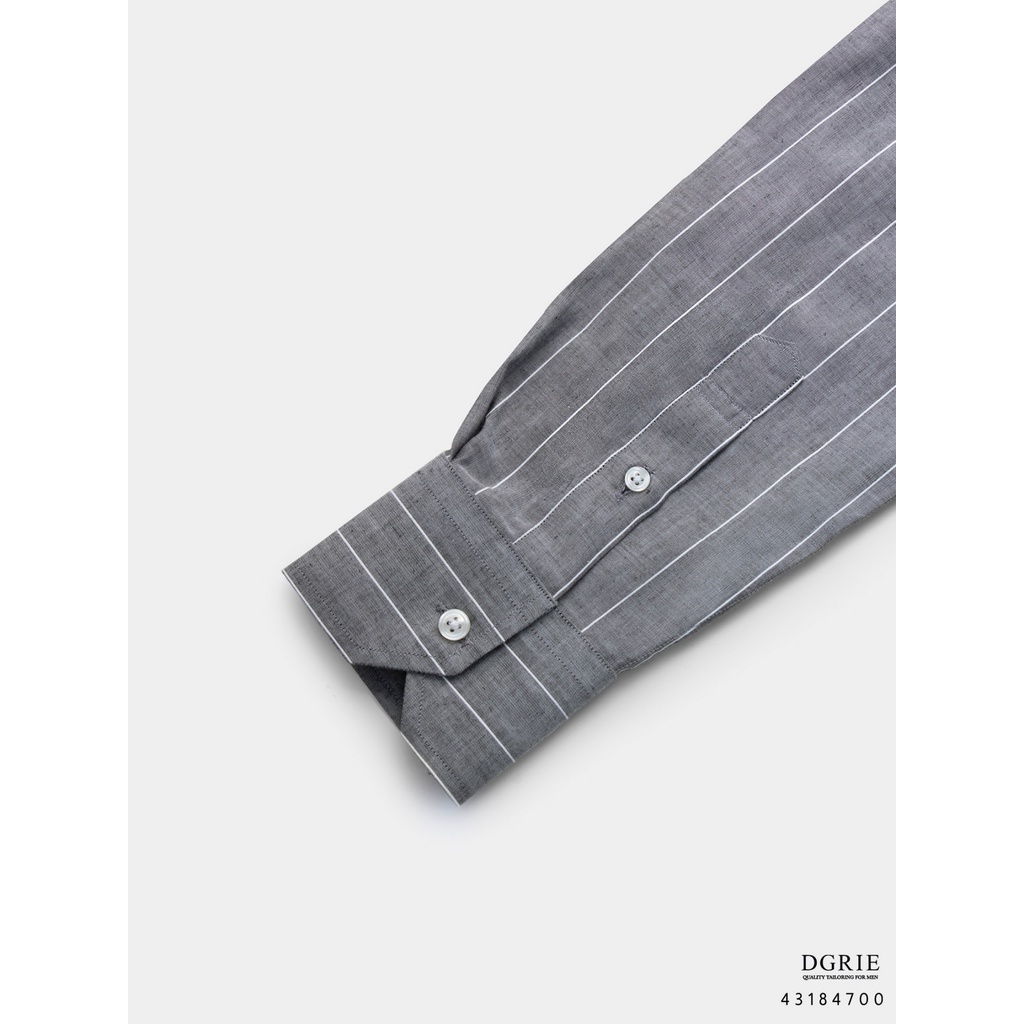 gray-w-t-stripe-cotton-linen-shirt-เสื้อเชิ้ตลินินสีเทาลายทาง