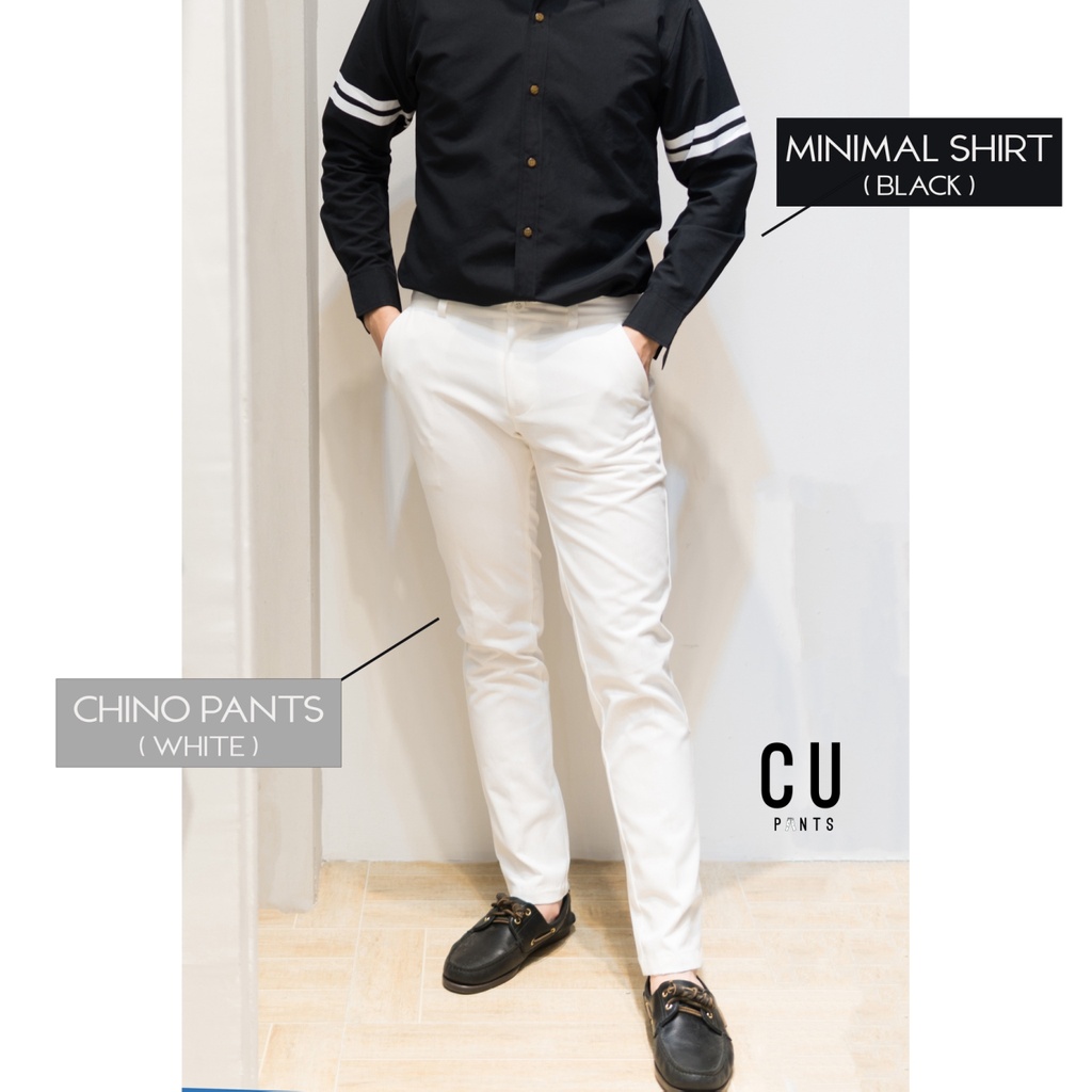 ภาพสินค้าใส่CODE : MAY10MA สีเพิ่มเติม กางเกงขายาว 16 color ชิโน่ กางเกงชิโน่ Chino pants ทรงกระบอกเล็ก : CU PANTS จากร้าน glicojung บน Shopee ภาพที่ 6