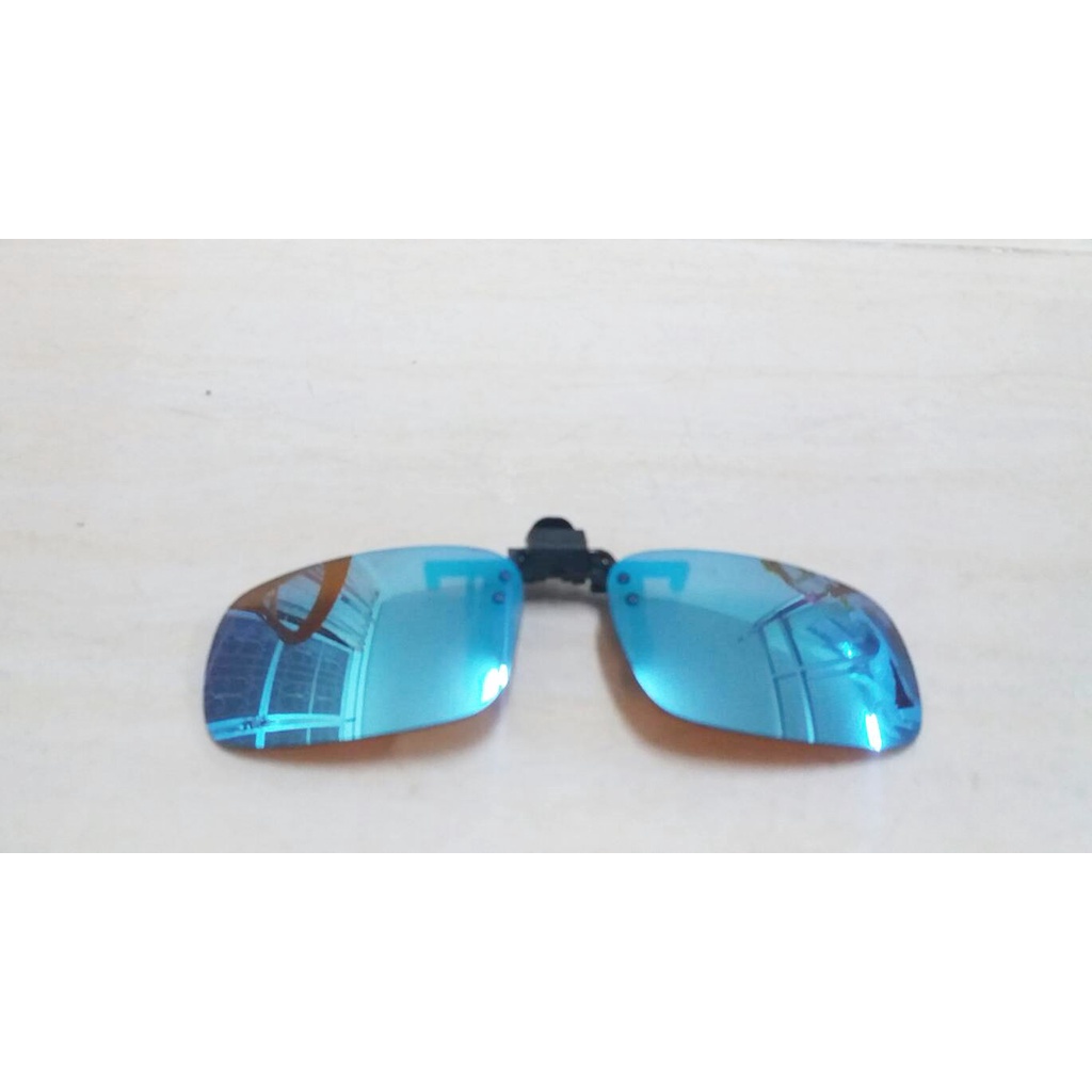 คลิปออนตาบอดสีเลนส์สีฟ้าเคลือบปรอท-สำหรับตาบอดสี-กันแดด-ป้องกันรังสี-uv400