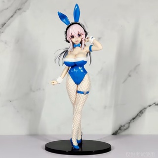 โมเดลฟิกเกอร์ Super Sonico Bunny Girl สีฟ้า ขนาด 30 ซม. ของเล่นสําหรับผู้ใหญ่