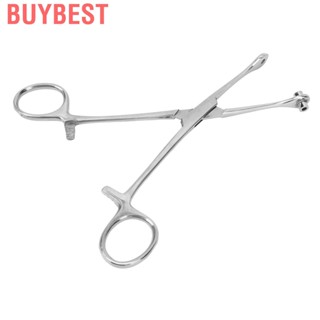 Buybest Body Piercing Pliers Forceps Food Grade Stainless Steel Reusable Professional Ear Clamp Tool for Beauty Salon