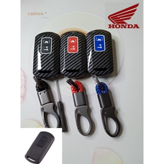 【Ready Stock】เคสกุญแจรีโมทรถมอเตอร์ไซค์คาร์บอนไฟเบอร์สําหรับ Honda Click150I/Scoopy-I 2021