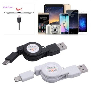 Doublebuy Type C Retractable Data &amp; Sync Charger USB 3.1 Charging Cable For  2 Two